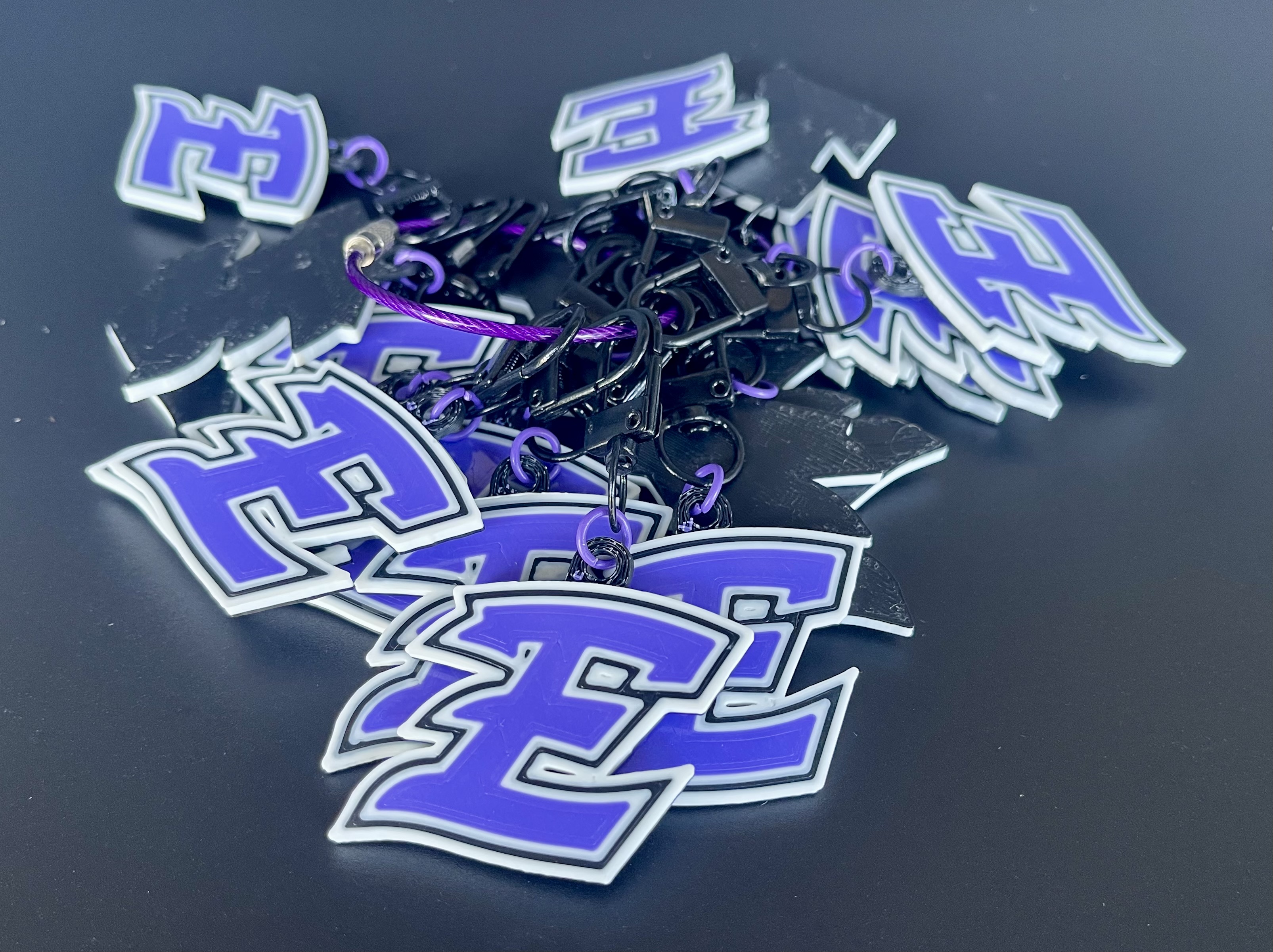 Elmore City E Keychain Small