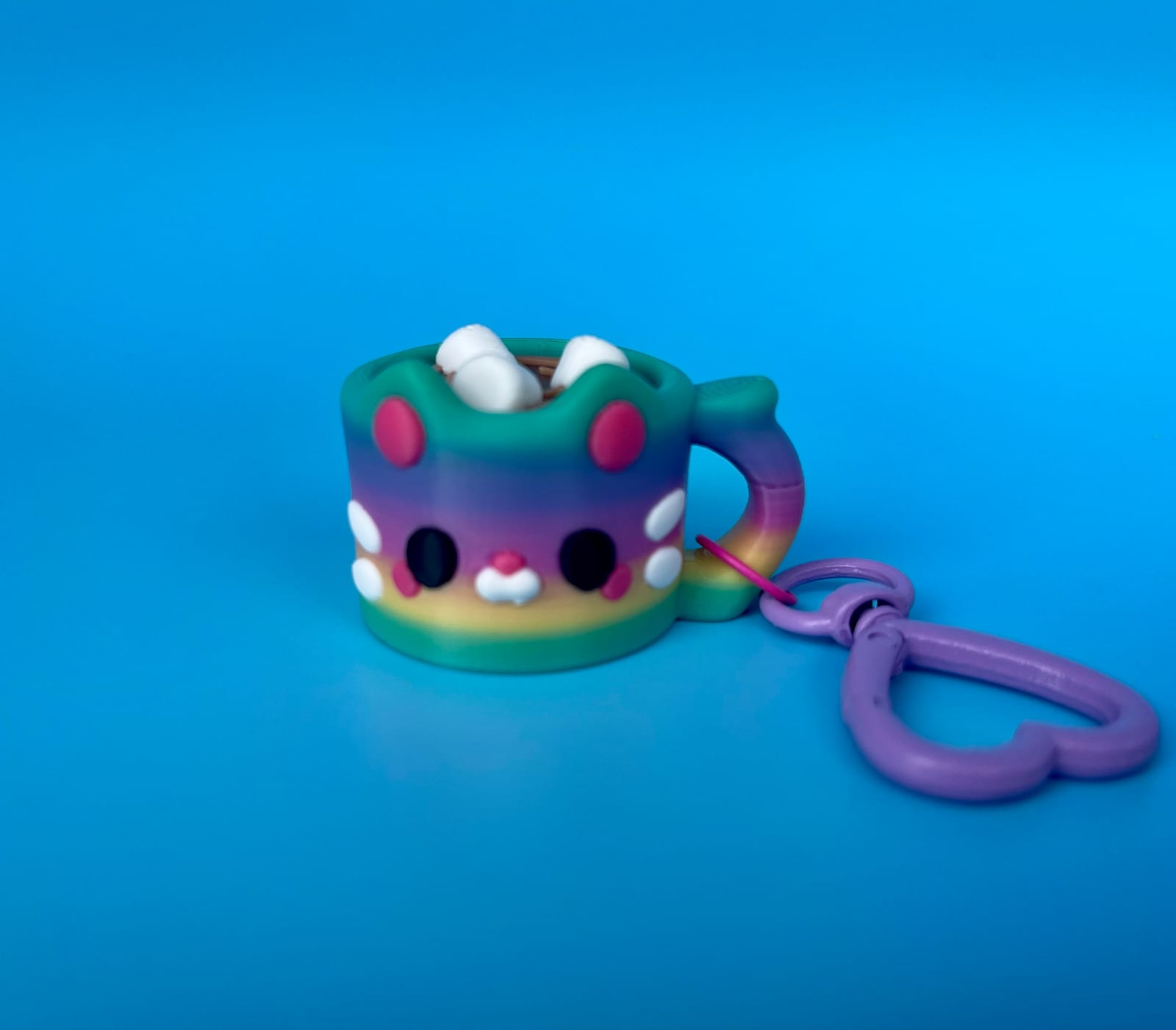 Kitty Mug Clicker Keychain