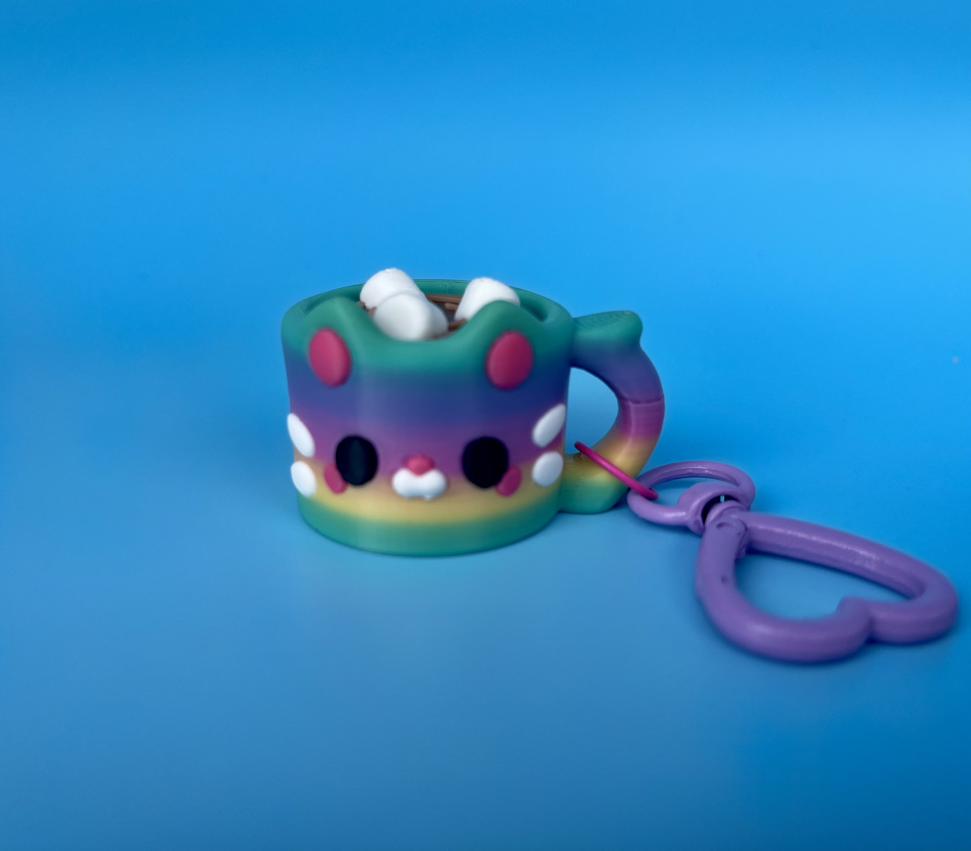 Kitty Mug Clicker Keychain